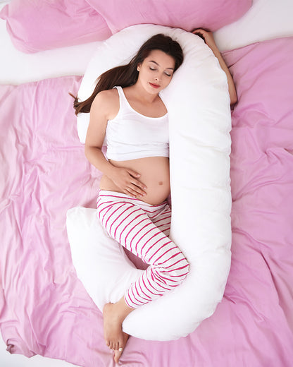 Coozly C shaped Pregnancy Pillow-Full Body-Grey-Premium Lyte-Microfibre-Removable & Washable Cover-For Maternity