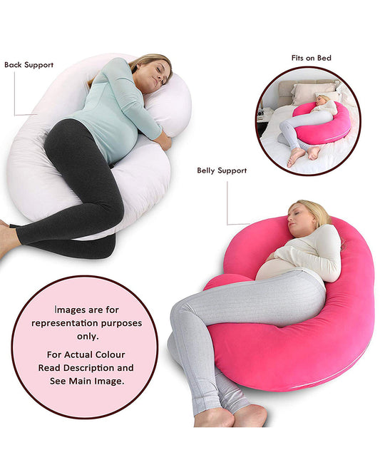 Coozly C shaped Pregnancy Pillow-Full Body-Blue-Aztec-Super Premium-Microfibre-Removable & Washable Cover-For Maternity