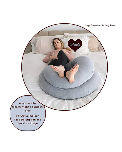 Coozly C shaped Pregnancy Pillow-Full Body-Blue-Aztec-Super Premium-Microfibre-Removable & Washable Cover-For Maternity