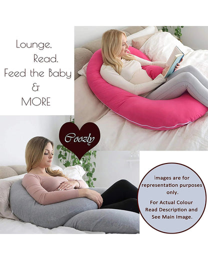 Coozly C shaped Pregnancy Pillow-Full Body-Blue-Aztec-Super Premium-Microfibre-Removable & Washable Cover-For Maternity