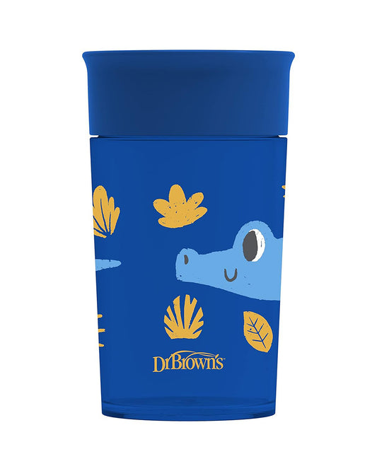 Dr. Brown's Smooth Wall Cheers 360 Cup-Blue Deco-Leak Proof-For Infants