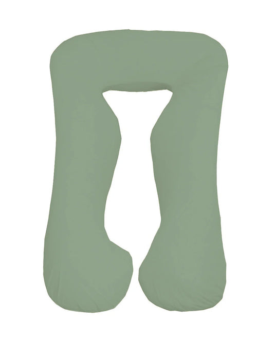 Coozly Feline shaped Pregnancy Pillow-Full Body-Sage Green-Microfibre-Removable & Washable Cover-For Maternity