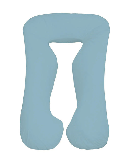 Coozly Feline shaped Pregnancy Pillow-Full Body-Light Blue-Microfibre-Removable & Washable Cover-For Maternity