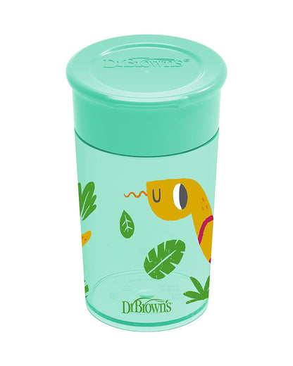 Dr. Brown's Smooth Wall Cheers 360 Cup-Green Deco-Leak Proof-For Infants