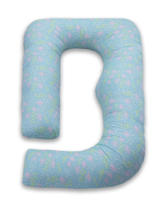 Coozly G shaped Pregnancy Pillow-Full Body-Light Blue-Microfibre-Removable & Washable Cover-For Maternity