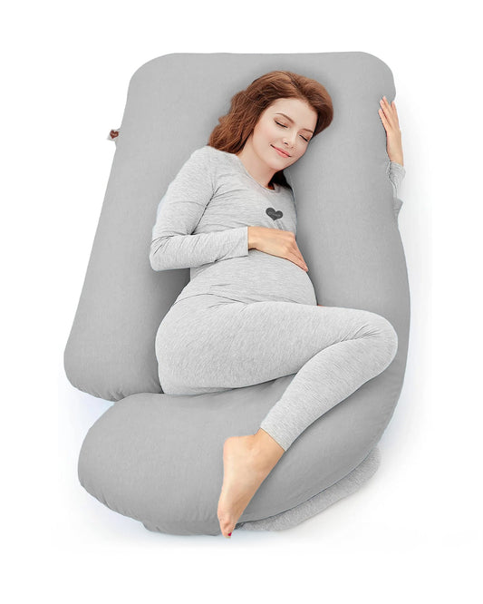 Coozly G shaped Pregnancy Pillow-Full Body-Light Blue-Microfibre-Removable & Washable Cover-For Maternity