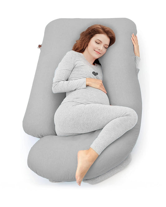 Coozly G shaped Pregnancy Pillow-Full Body-Blue-Microfibre-Removable & Washable Cover-For Maternity