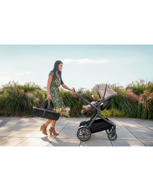 Nuna Demi Grow Baby Stroller & Sibling Seat Combo-Stroller Features (Height Adjustable Parent Handle Bar, Reversible Seat, Upto 22 Kg)-Sibling Seat Features (Removable Head Support, Three Recline Positions, Upto 15 Kg)-Frost