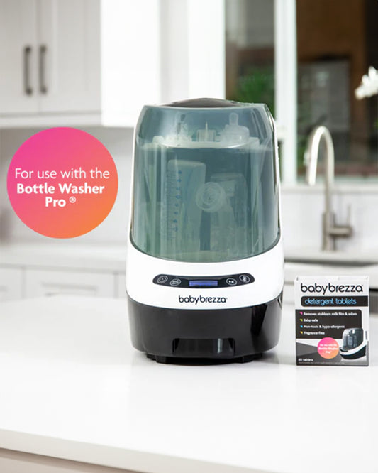 Baby Brezza Detergent Tablets For Bottle Washer Pro-Pack of 120 Tablets-Baby Safe & Hypoallergenic