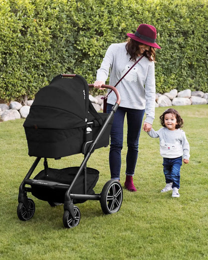 Nuna Mixx Next Stroller & Mixx Next Carry Cot Travel System-With Cup Holder-Ocean & Caviar