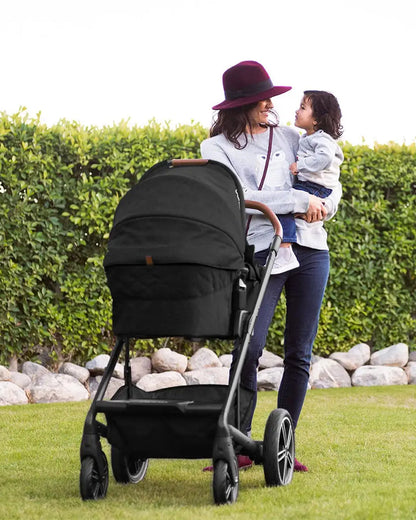 Nuna Mixx Next Stroller & Mixx Next Carry Cot Travel System-With Cup Holder-Ocean & Caviar
