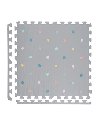 Kind & Me Dotty Grey Playmat-Includes 6 Waterproof Foam Tiles-0M+