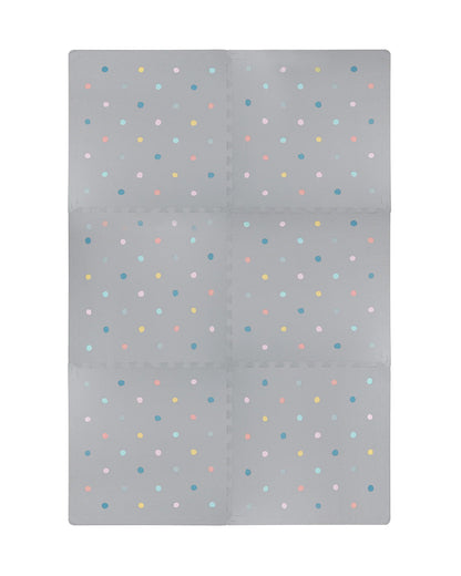 Kind & Me Dotty Grey Playmat-Includes 6 Waterproof Foam Tiles-0M+