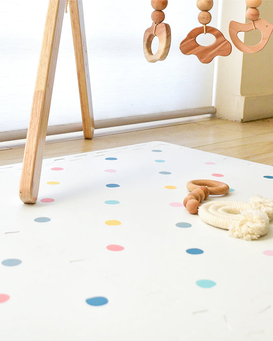 Kind & Me Colour Pop White Playmat-Includes 6 Waterproof Foam Tiles-0M+