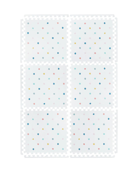 Kind & Me Colour Pop White Playmat-Includes 6 Waterproof Foam Tiles-0M+