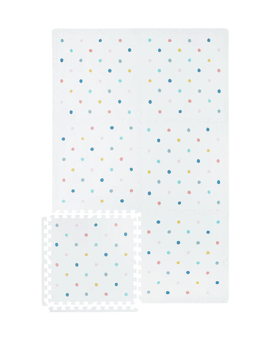 Kind & Me Colour Pop White Playmat-Includes 6 Waterproof Foam Tiles-0M+