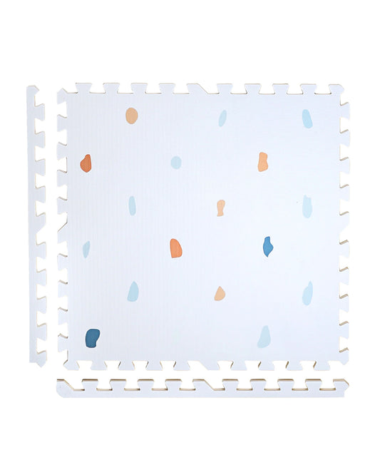 Kind & Me Terrazzo Powder Blue Playmat-Includes 6 Waterproof Foam Tiles-0M+