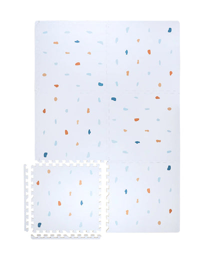 Kind & Me Terrazzo Powder Blue Playmat-Includes 6 Waterproof Foam Tiles-Indoor Toys-0M+