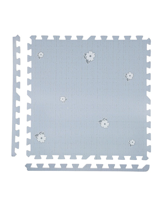 Kind & Me Bloom Slate Playmat-Includes 6 Waterproof Foam Tiles-0M+