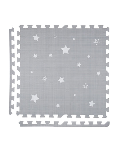 Kind & Me Starry Grey Playmat-Includes 6 Waterproof Foam Tiles-0M+