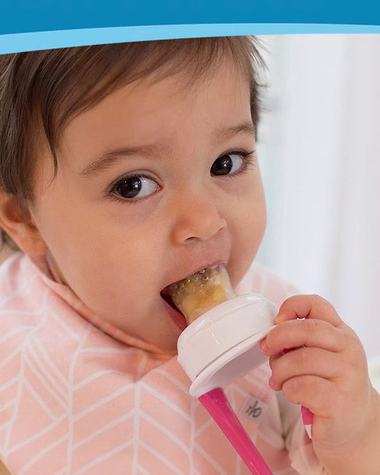 Dr. Brown's Fresh Firsts Silicone Feeder-Mesh Free Design-With Tiny Holes-Pink-For Infants
