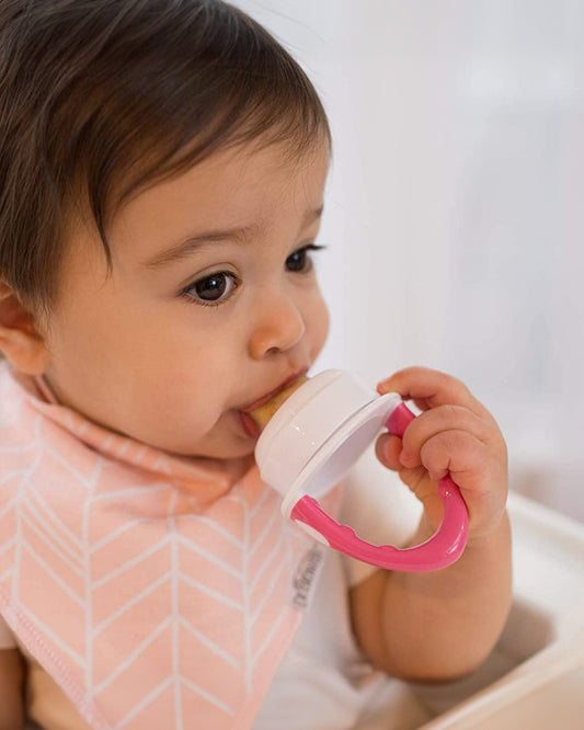 Dr. Brown's Fresh Firsts Silicone Feeder-Mesh Free Design-With Tiny Holes-Pink-For Infants