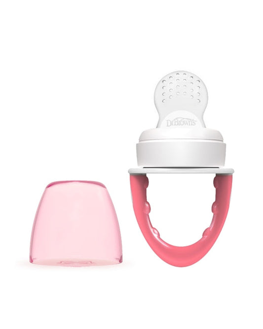 Dr. Brown's Fresh Firsts Silicone Feeder-Mesh Free Design-With Tiny Holes-Pink-For Infants