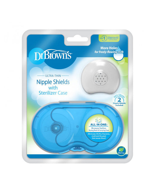 Dr. Brown's Nipple Shields With Sterilizing Case-Size 1-For Breastfeeding Moms