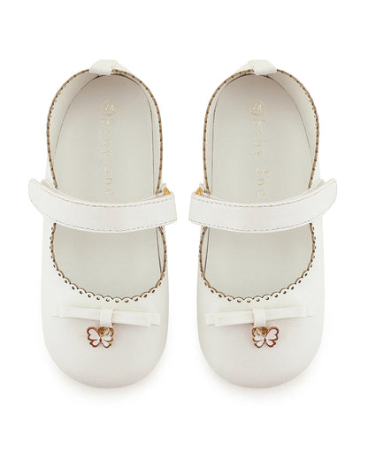 Baby Doe White Butterfly Velcro Bellies For Infants