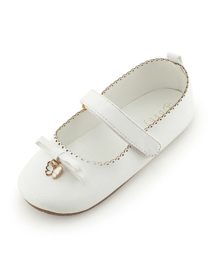 Baby Doe White Butterfly Velcro Bellies For Infants