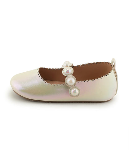 Baby Doe Silver Pearly Velcro Bellies For Infants