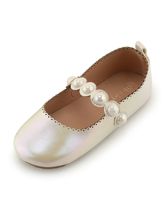 Baby Doe Silver Pearly Velcro Bellies For Infants