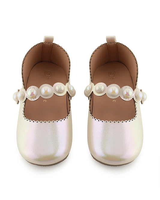 Baby Doe Silver Pearly Velcro Bellies For Infants