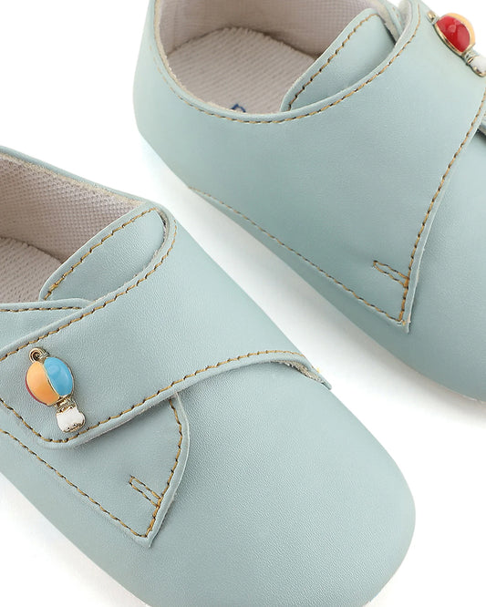 Baby Doe Light Blue Fly High Velcro Sneakers For Infants