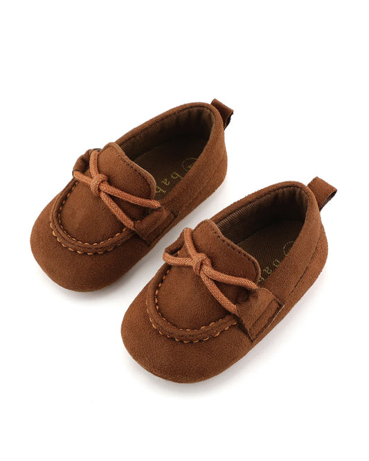 Baby Doe Brown Slip On Loafers For Infants