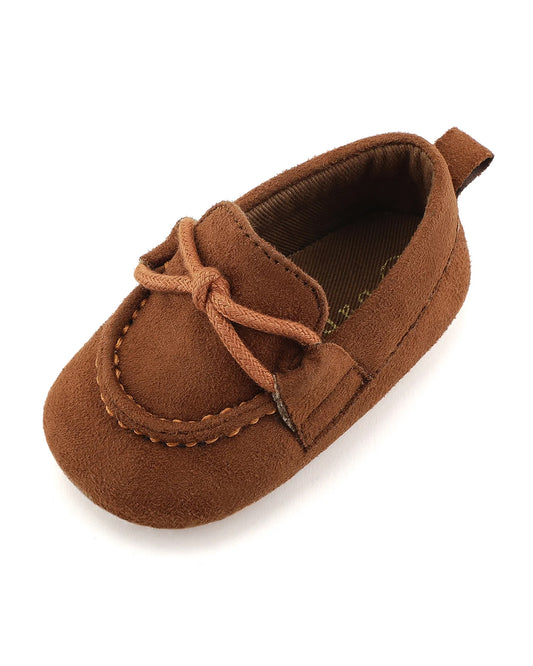 Baby Doe Brown Slip On Loafers For Infants