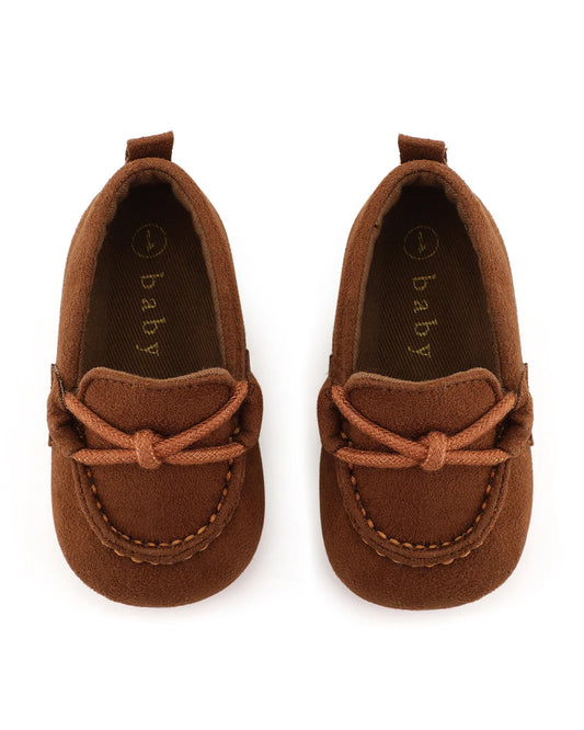 Baby Doe Brown Slip On Loafers For Infants