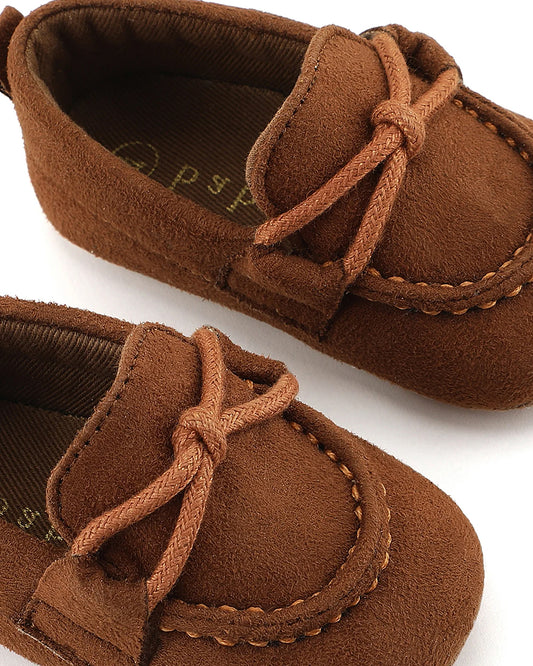 Baby Doe Brown Slip On Loafers For Infants