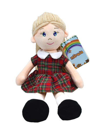 Mirada Mia School Girl Doll Stuffed Soft Toy-Plush Cuddly Toy For Newborn