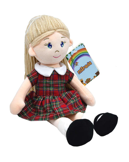 Mirada Mia School Girl Doll Stuffed Soft Toy-Plush Cuddly Toy For Newborn