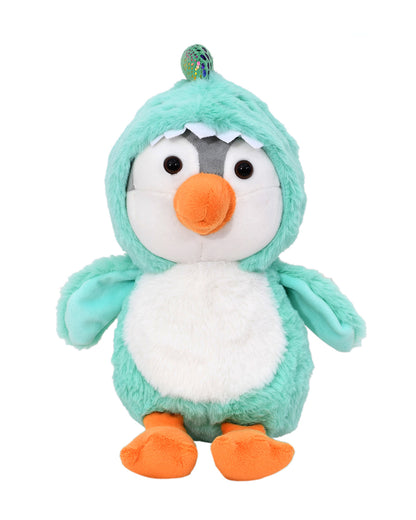 Mirada Turquoise Hoodie Penguin Stuffed Soft Toy-Plush Cuddly Toy For Newborn