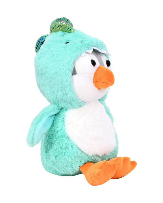 Mirada Turquoise Hoodie Penguin Stuffed Soft Toy-Plush Cuddly Toy For Newborn