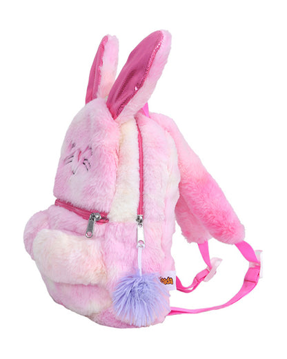 Mirada Bunny with Crown Toy Bag-with Adjustable Straps-Tie Die Pink-for Toddlers