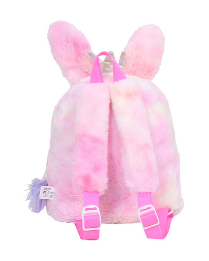 Mirada Bunny with Crown Toy Bag-with Adjustable Straps-Tie Die Pink-for Toddlers