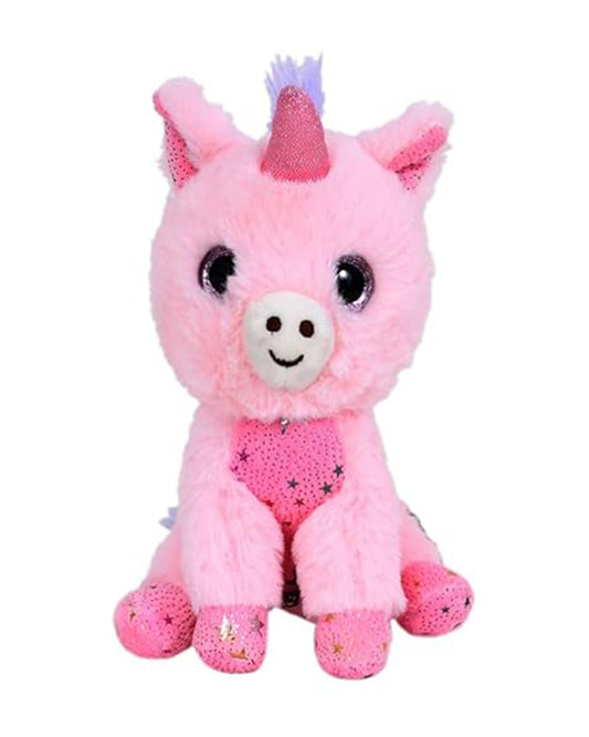 Mirada Pink Foil Glitter Eye Unicorn Stuffed Soft Toy-Plush Cuddly Toy For Newborn