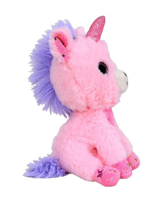 Mirada Pink Foil Glitter Eye Unicorn Stuffed Soft Toy-Plush Cuddly Toy For Newborn