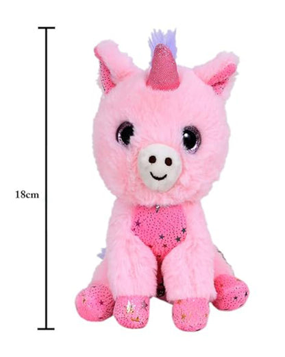 Mirada Pink Foil Glitter Eye Unicorn Stuffed Soft Toy-Plush Cuddly Toy For Newborn