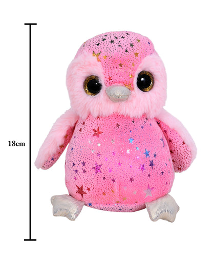 Mirada Pink Foil Glitter Eye Penguin Stuffed Soft Toy-Plush Cuddly Toy For Newborn