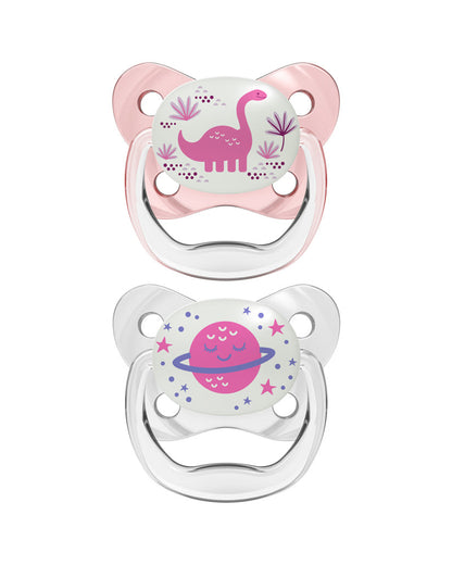 Dr. Brown's Prevent Butterfly Soother-Glow In The Dark-Orthodontic-Pink-Pacifier