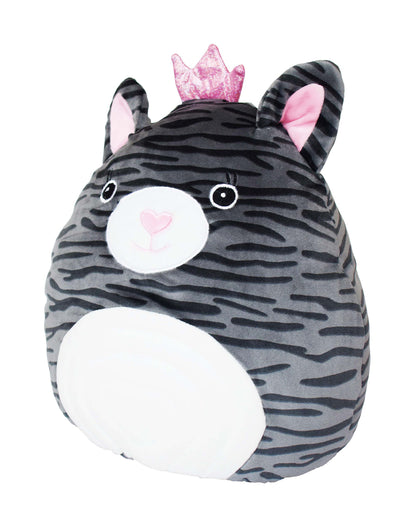 Mirada Grey Cat Cushion Stuffed Soft Toy-Plush Cuddly Toy For Newborn